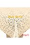Meiwa Japanese Pvc Lace Look Stain-Resistant - Non-Slip - Wipeable Tablecloth Cream - 5