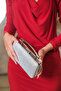 Silver Women's Laser Grip Handle Evening Dress Decoration Evening Bag - 4
