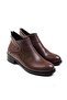 Rosa Brown Oval Toe Women's Ankle Short Heeled Boots - 2