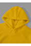 Samurai Cat Printed Unisex Yellow Sweatshirt - Kangaroo Pocket and Hooded Hoodie - 3