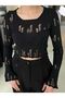 Ladder Detailed Long Sleeve Top Knitwear Bady Sweater