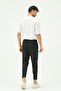 Men's Zippered Leg and Back Pocket Sweatpants 854 Black - 5