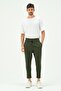 Men's Loose Cut Straight Leg Sweatpants 785 Khaki - 3