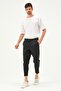 Men's Straight Leg Waist Detail Sweatpants 855 Black - 2