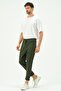 Men's Loose Cut Straight Leg Sweatpants 785 Khaki - 4