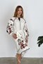 Women's embroidered dress with tassel waist belt and embroidered detailing. - 8