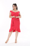 Women's Plus Size Fujya Waist Draped Back Hidden Zipper Dress 65N38167 - 8