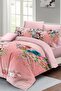 Peach Powder Double Duvet Cover Set Cotton Satin 3D Cotton Satin - 2