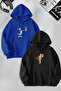 Dear Couple Combination Floral Tom and Jerry Printed Special Design Hooded Sweatshirt Set of 2