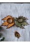 Decorative Plane Leaf Figured Tea Coffee Cup Set in Green and Coffee Colors for 2 People - 4