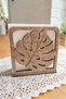 Leaf Patterned Wooden Desktop Napkin Organizer - 3