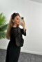 Summer Lace-Like Knit Short Black - 3