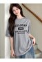 Women's Gray Holiday 1961 Printed Oversize T-shirt - 3