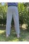 Men's 100% Cotton Pocketless Elastic Waist Pajama Bottoms Tracksuit Navy Blue White Square - 5