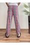 Men's Pocketless Elastic Waist Pajama Bottoms Sweatpants White Square - 8