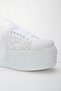 High Wedge Heeled White Linen 6 cm Wedding Dress Evening Dress Sports Shoes - 7