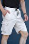 Quar Studded Court Parachute Fabric Cargo Pocket Men's Shorts - 3