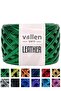 Premium Leather Rope Metallic Rope Bag Rope, Shiny Combed Cotton Rope.120 Grams, Green