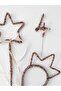 Sequin Sequin Girl Crown Star Wand Scepter and 4 Year Old Cake Decoration Birthday Ornament Set - 2