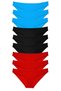 9 Pieces Super Eco Set Lycra Women's Slip Panties Black Red Blue