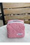 Red Square Patterned Makeup Bag - Small Size - 2