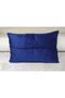 Velvet Throw Pillow Cover - (SILVER STRIPES ON NAVY BLUE VELVET) - 2