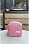 Red Square Patterned Makeup Bag - Small Size - 3