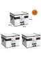 3 Pieces Luxury White - Black Stripe - Sweater Bag with Window 45 X 40 X 30 cm