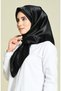 Women's Black Solid Color Crystal Scarf
