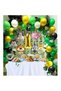 50 Pieces Green, Black, White, Yellow Metallic Shiny Balloon Safari Concept 2.5 Meter Balloon Chain
