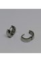 Unisex 316L Steel Silver Color Curved Circle Diameter 13 mm 2 Pieces Hoop Earrings No:40 - 3
