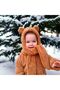 Children's Hooded Plush Scarf Beanie Welsoft Fleece Neck Collar - 2