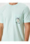 Cotton Short Sleeve T-Shirt - Pocket Detail and Printed Crew Neck - 5