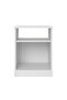 Modern White Side & Night Table with Shelves - Sleek and Functional Storage Solution - 3