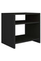 Modern Black Side & Night Table with Shelves – Storage for Bedroom, Living Room & Office - 3