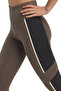 Lux High Waisted Colorblo Khaki Women's Leggings - 4