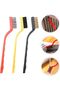 Wire Brush Set - 3-Piece: Copper, Steel, and Plastic Wires for Oven, Grill, and Airfryer Cleaning
