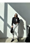 Women's Short Crop Dumbbell Fabric Bomber Jacket - 3