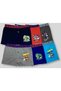 Boy's Multicolored 6-Pack Elastane Cotton Printed Boxers Multicolored - 4