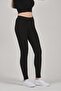 Women's Black Cotton Long Tights