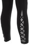 Women's Cotton Ankle Length Black Lycra Leggings with Tulle Detail on the Back - 4904 - 8