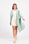Women's Mint Water Green Long Cashmere Coat / Collection
