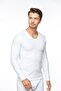 Men's Cotton V-neck Long Sleeve Lycra Top-1041