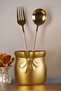 Countertop Spoon Holder Modern Countertop Spoon Holder Decorative Vertical Spoon Holder Gold Color Model 8