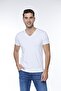 Men's Cotton V-neck Short Sleeve T-shirt -1058