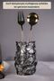 Countertop Spoon Holder Modern Countertop Spoon Holder Decorative Vertical Spoon Holder Antique Silver Color Model 16 - 4