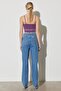 Straight Fit Straight Cut 100% Cotton Regular Waist Light Blue Jean Jeans - 4