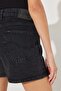 Carol Straight Fit Straight Cut High Waist Stretchy Jean Denim Shorts - 5