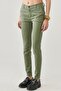 Scarlett Skinny Fit Slim Fit High Waist Khaki Stretchy Trousers - 5