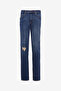 Slim Fit Slim Fit Regular Waist Slim Leg Luke Men's Blue Ripped Jeans Denim Trousers - 7